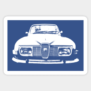 Saab 95 classic car monoblock white Sticker